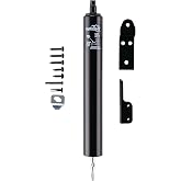 Wright Products Light Duty Screen Door Closer with Head Jamb Bracket &ndash; Pneumatic Door Closer, Adjustable Closing Speed, and Hold-Open Washer (Transitional, Black)