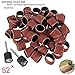 KING DO WAY 1/2'' Dremel Rubber Sanding Drum Bands Set Bits with 2 Rubber Mandrels for Nail Drill Kit Dremel Proxxon Foredom Rotary Tools 80 Grit 52PCS