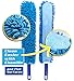 Jet Clean Chenille Microfiber Flat Hand Duster-Dust Appliances, Ceiling Fans, Blinds, Furniture, Shutters, Cars, Delicate Surfaces-Chenille-Extension Pole Reach 25-44