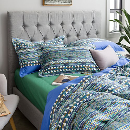 Compare Price blue and green striped quilt on