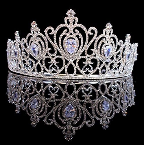Silver Color Tiaras Party Quinceanera Wedding Crowns Headpieces Headwear Women Jewelry Hair Accessories For Bride