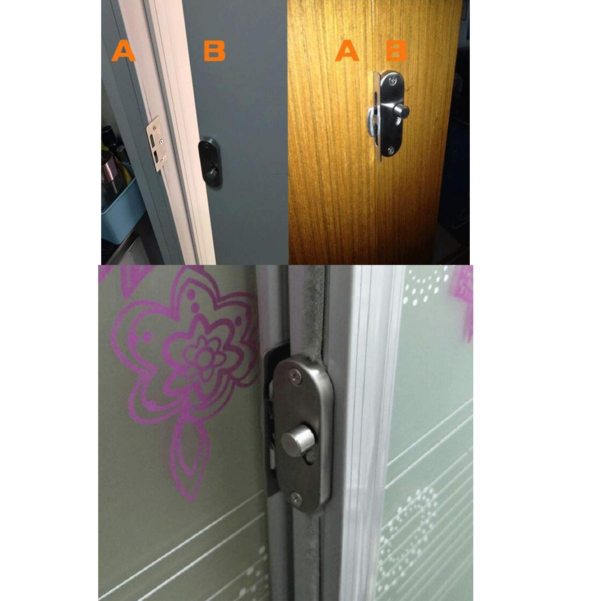 304 Stainless Steel Barn Sliding Door Lock Sliding Barn Door Lock And