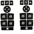 AtticZone Interior Button Repair Sticker Kit Decals Steering Wheel, AC Control, Window Switch , Radio Number, Door Lock, Seat Memory Switch Button Stickers Compatible with Benz 2007-2014, 2 Set