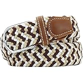 Huyfhksd Multicolored Elastic Woven Golf Belts Casual Braided Stretch Belt for Men and Women