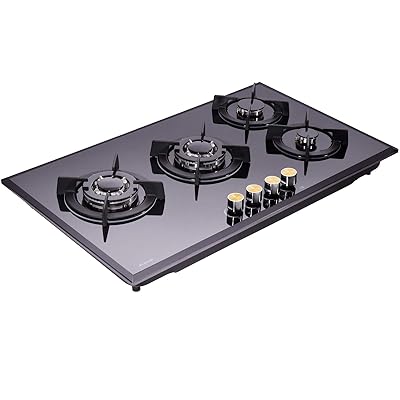 Buy Hotfield 34 Inch Gas Cooktop Tempered Glass 5 Burners Stove Top Dual Fuel Gas Hob Ng Lpg Convertible Gas Cooktop Hf41 01 Tempered Glass Online In Taiwan B08hhvjlf7