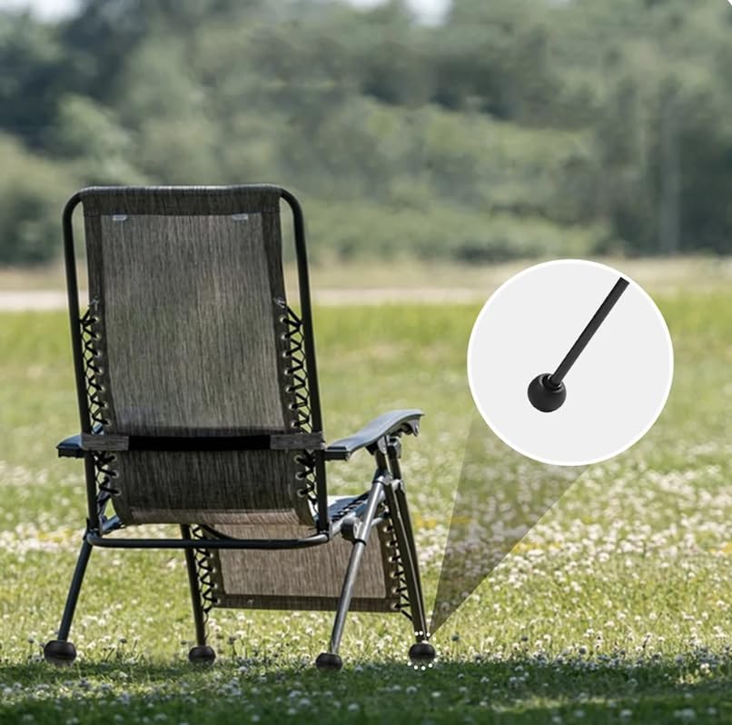 NDS Camping Chair Stabilizing Rubber Ball Feet, 55mm, Green, Durable, Outdoor Chair Leg Cap for Uneven Surfaces (Green)