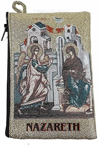 Icon Case Pouch Coin Purses Tapestry Prayer With Annunciation of Virgin Mary 5.7"