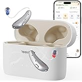 Yeasound OTC Hearing Aids, RIC800 Bluetooth Call iOS and Android Enabled, Wireless Rechargeable, AI Noise Reduction & App Control, Tinnitus Relief, Prescription-Grade Sound, Nearly Invisible (Silver)