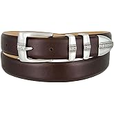 S5825 Genuine Full-Grain Cowhide Leather Designer Golf Dress Belt 1-1/8"(30mm) Wide