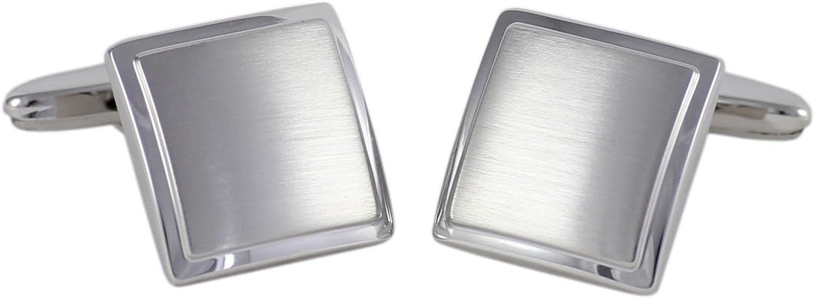 LINDENMANN Cufflinks/Cuff Buttons, Silvery, with Gift Box, 10527