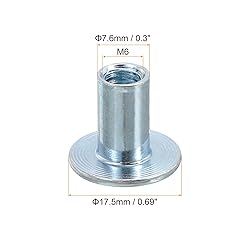 uxcell M6 T-Nuts, 24pcs Carbon Steel Tee Nut Round