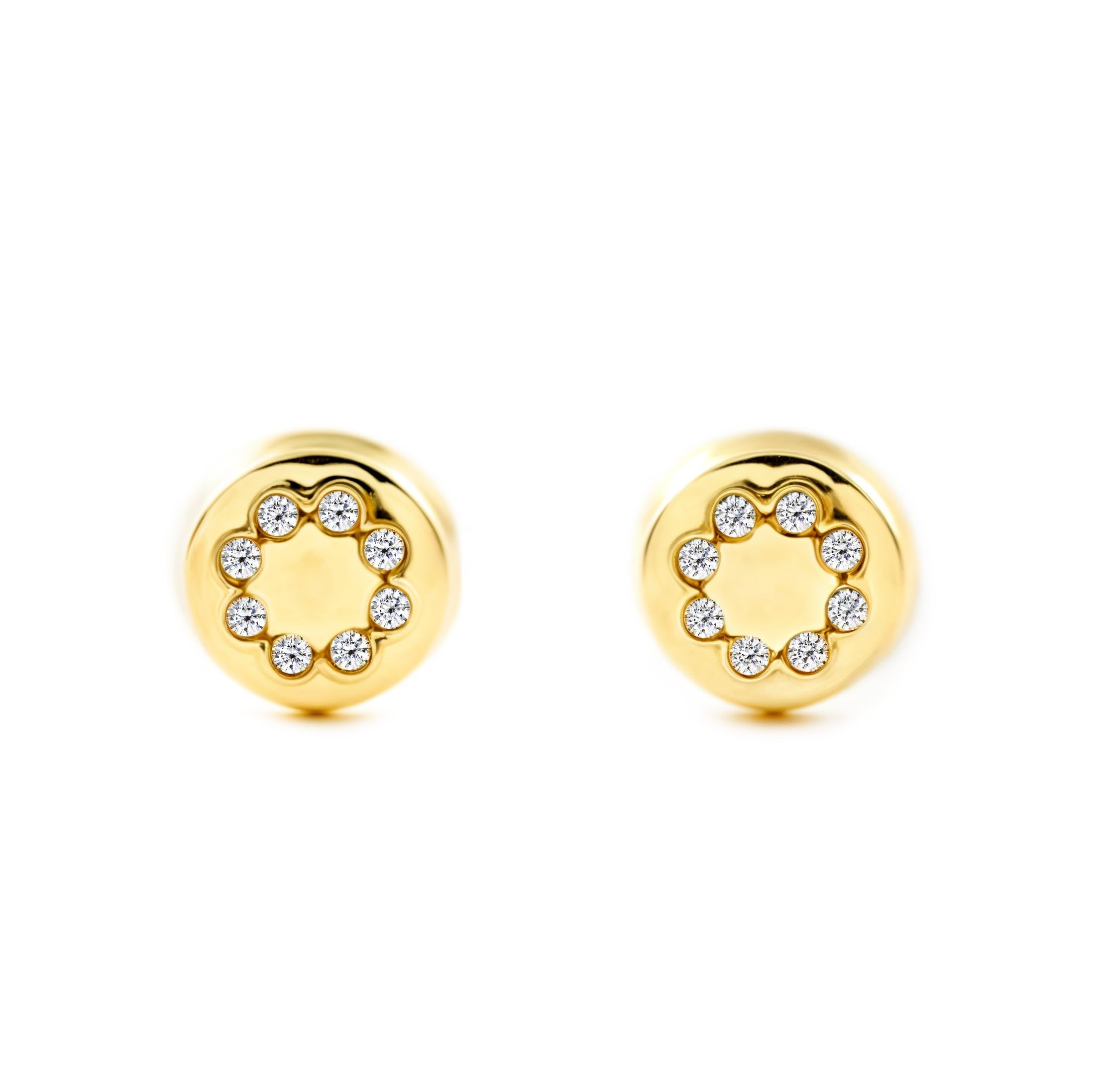 9ct Yellow Gold round Children's Earrings