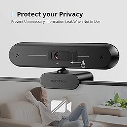 DEPSTECH DW40 4K Webcam, Dual Microphone Autofocus