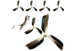 6PCS 6.3 Inch Cat Toy Refill, Propeller Cat Toy Replacement, Interactive Wand Refill for Cats Kittens, Wand