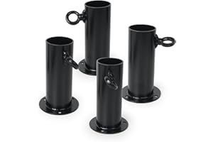 Aoneky Short Foot Pad Base - 1 3/8" - Plate Fitting Feet Leg for Golf Basebal Batting Cage Canopy Tent (Pack of 4)
