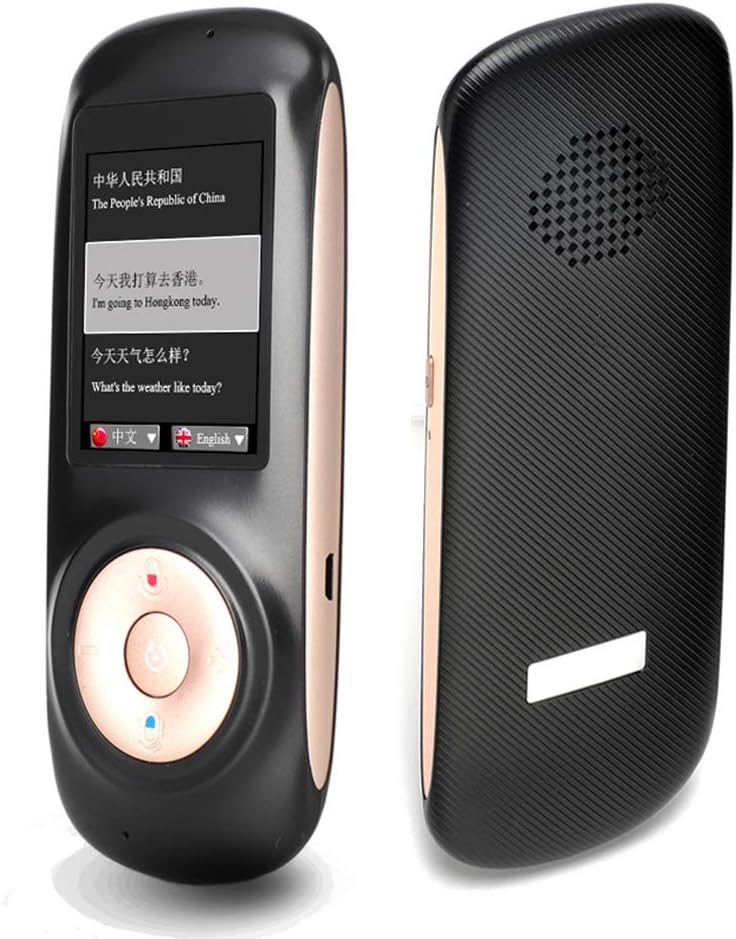 Smart Language Translator Device with Voice, 2.4 Inch IPS Touch Screen 4G WiFi 42 Languages Real-Time Translation for Learning Traveling Shopping (Black)