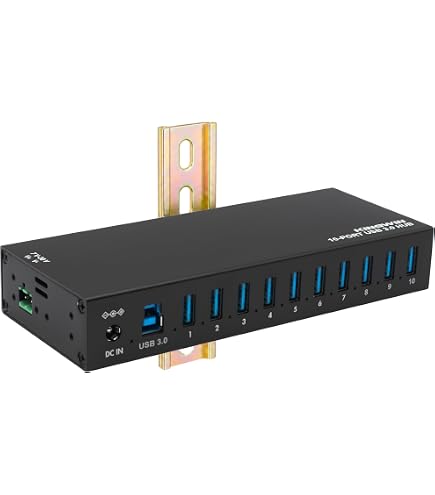 Amazon.com: StarTech 16-Port Industrial USB Hub 5Gbps, Metal hub