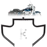 Kinglemc Crash Bar Engine Guard for Harley Davidson Touring(Black-B) | for 1997-2008 Road King Street Glide Electra Glide CVO and Trike Models, Reliable Motorcycle Drop and Engine Protection