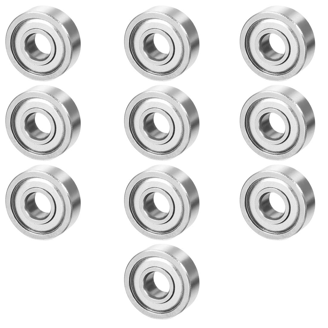 Sourcingmap 10pcs 5mmx14mmx5mm Double Shielded Miniature Deep Groove Ball Bearing