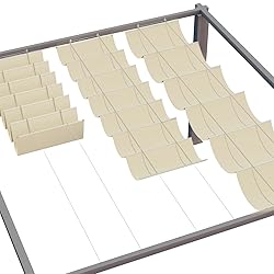 SunnyRoyal Beige 7'x14' Retractable Pergola Shade