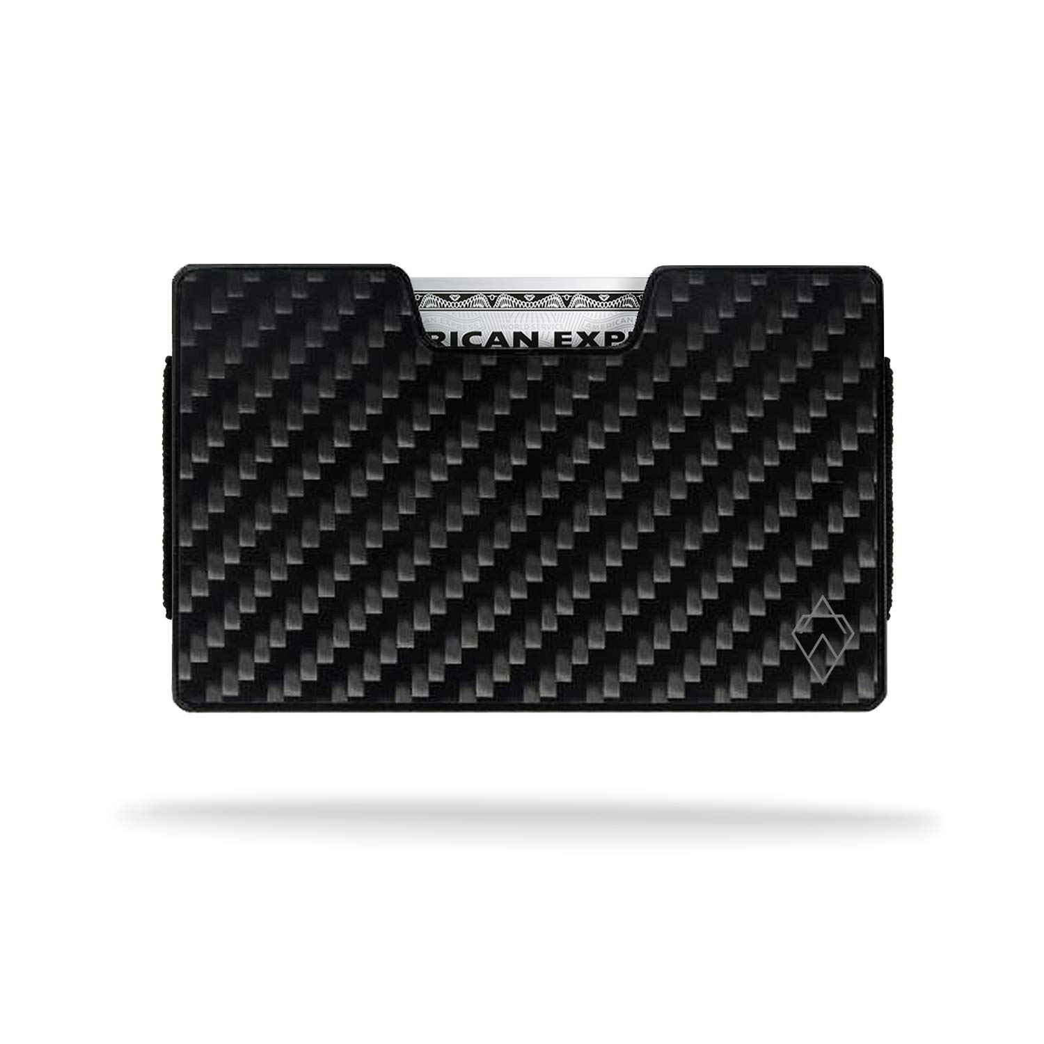 AKIELO Atom Wallet - Compact Card Holder with Money Clip - Minimalist Expandable Wallet, One Size (Atom Collection), 05. Carbon editie, One Size, Minimalist