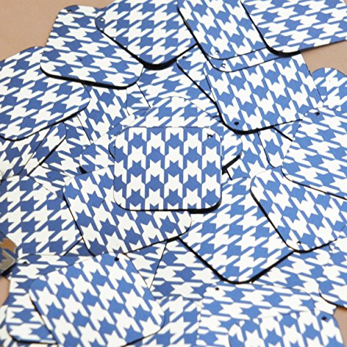Sequin Blue Silver Houndstooth Pattern Metallic Square Diamond 1.5 inches Couture Loose Paillettes