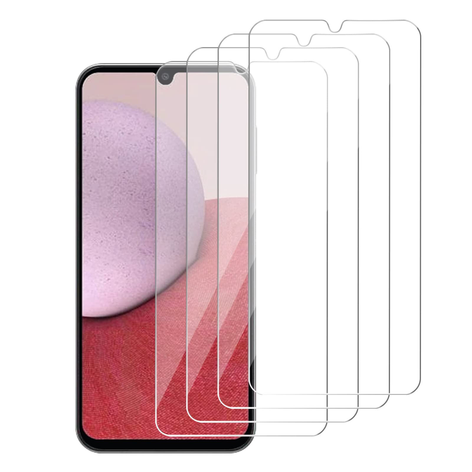 Photo 1 of [4 Pack] iCsapr Glass Screen Protector Compatible for Samsung Galaxy A14 5G [9H Hardness]-HD Screen Tempered Glass, Scratch Resistant, Easy Install [Case Friendly][Bubble Free]2.5D Edge [Impact