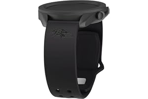 Game Time Baltimore Ravens Engraved Silicone Watch Band Compatible with Samsung and More
