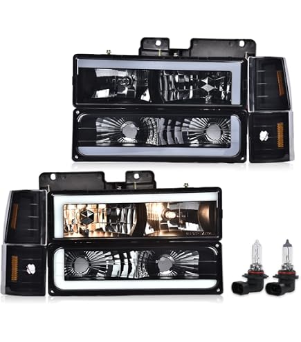 thumbnail image 2 of LED DRL Headlights With Bumper Lamps For 99-07 GMC Sierra/Yukon XL – Smoked Lens, 4-Piece Set 2 of 6