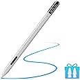 HOU Pencil for iPad Air 13/11 2024, Quick Undo & Eraser, Hidden Charging Port, Compatible with iPad 10/9/8/7/6, Air 13''/11''/5/4/3, Pro 11''/12.9'' 6/5/4/3, Mini 6/5[2 Tip Replace][Tilt Sensitivity]