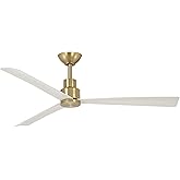 Minka Aire F786-SBR/WHF Simple - 44 Inch Ceiling Fan in Soft Brass with Flat White Blades