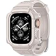 Spigen Rugged Armor Pro Designed for Apple Watch Ultra 2/Apple Watch Ultra Case with Band Rugged Protective TPU Case Band for Apple Watch Ultra 49mm - Dune Beige