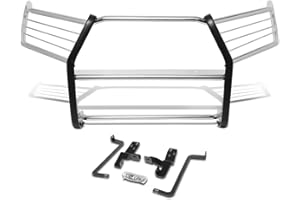 DNA Motoring GRILL-G-083-SS Stainless Steel 1.5 Inches OD Bars Front Bumper Brush Grille Guard Compatible with 16-19 Tacoma