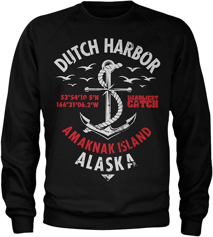 Deadliest Catch Officially Licensed Dutch Harbor Sweatshirt (Black