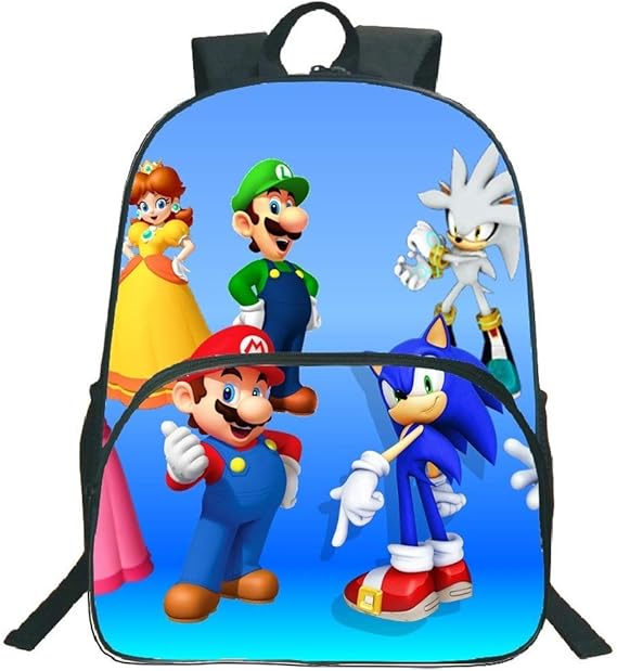 Mario Backpacks for Boys and Girls, Super Mario & Sonic School Bags