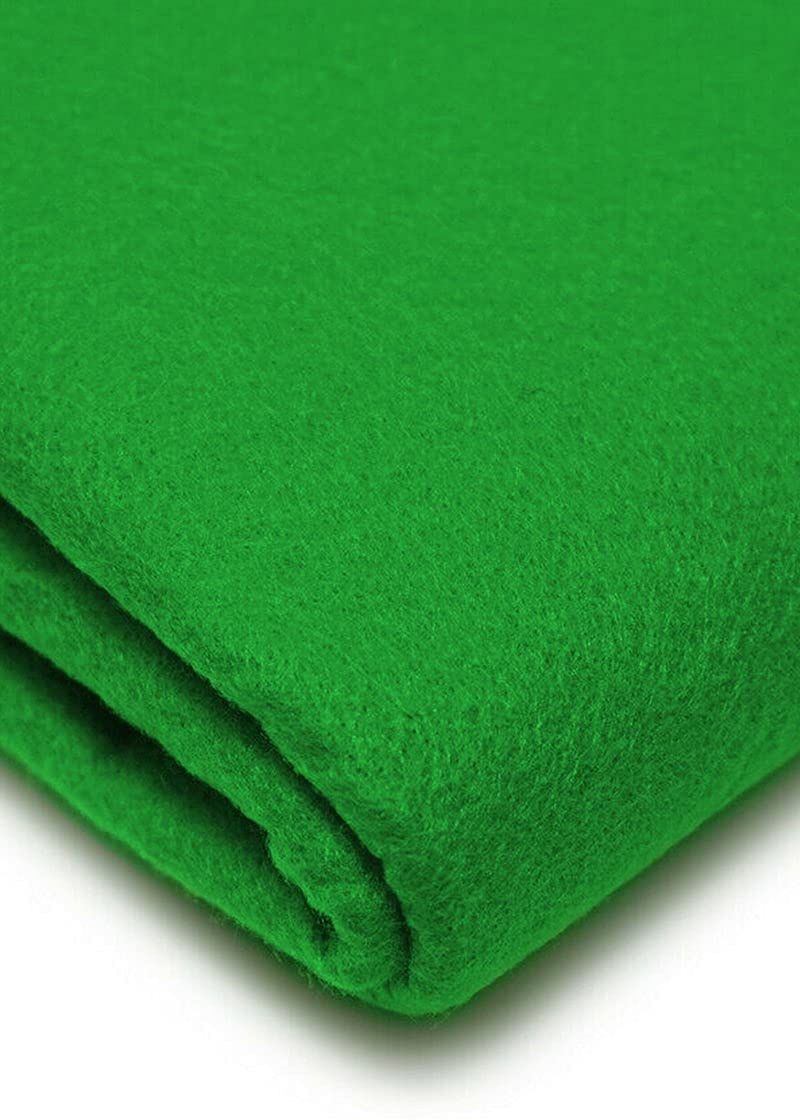 Multi Purpose Acrylic Felt Baize Fabric Material Suitable for Poker Bridge Card Craft Table 58" - 150cm Wide Sold As Pre Cut Lengths (Emerald Green, 1 Meter)