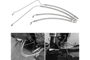 DEARCHAN Upgraded Trim Tilt Hydraulic Ram Cylinder Hose Kit Fit For Mercruiser Alpha One with Trim Cylinder(15-9/16") & Bravo 1 2 3 X, Replace 9B-104A 32-99904Q(x2), 32-864589, 32-864588, 4 pcs