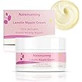Naismummy Lanolin Nipple Cream Safe for Breastfeeding 1.76 oz - 100% Natural Nipple Butter, Soothes & Protects Sensitive Nipples, Breastfeeding Essentials for Nursing Mom and Baby