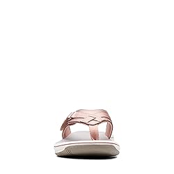 Clarks Women's Breeze Sea Flip-Flop, Rose Gold, 6