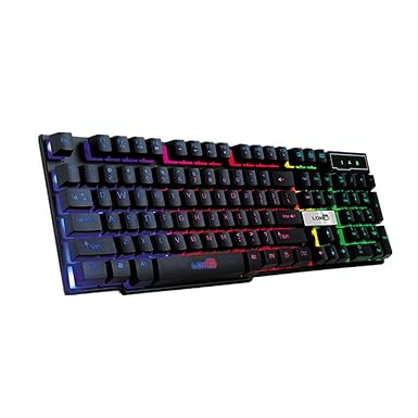 NIUQY Mode Tragbarer Bunter Sprung Hohe effizienz Luxus Intelligentes Gerät LED beleuchtete hintergrundbeleuchtete USB verdrahtete PC-Regenbogen-Spiel-Tastatur kompatibel Gerät aufrüsten