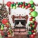 Christmas Balloon Garland Arch Kit 16Ft Length 110pcs Green Red Fresh Green Gold Color Balloons for Kids Xmas Home Holiday New Year Party Backdrop Decorations