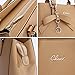 Cluci Leather Designer Handbags Tote Satchel Shoulder Bag Purse for Women Apricot
