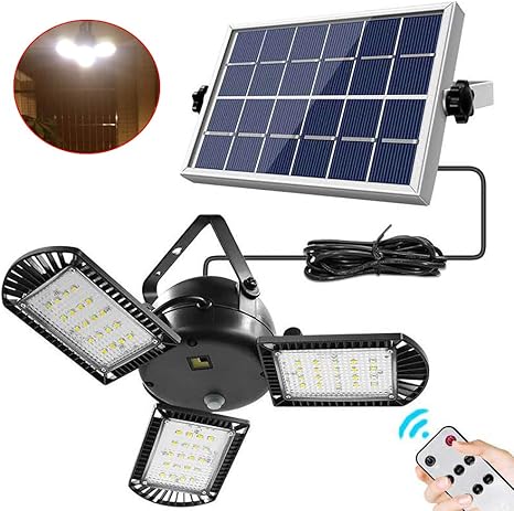 Solar-Hängeleuchten mit 60 LEDs, Solar-Kronleuchter mit Fernbedienung