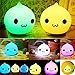 CestMall Waterdrop Silicone LED Night Light for Kids,Multicolor Nursery Cute Lamp, Battery Powered,Tap Control Touch Sensor Nightlight for Baby Children Toddler Infant (A)