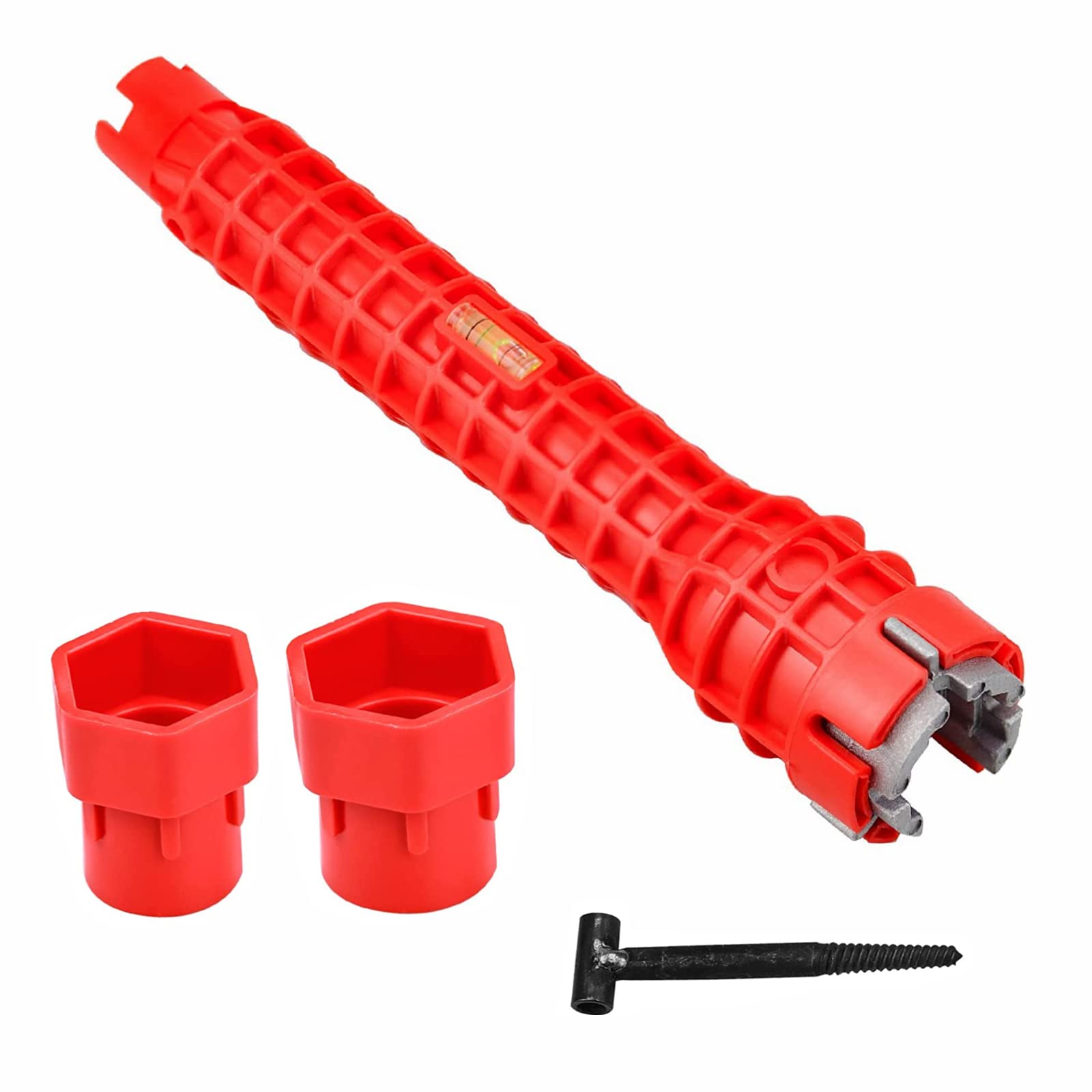 Water Pipe Spanner 8 in 1 Multifunctional Basin Wrench Faucet Wrench Tool Plumbing Pipe Spanner Tool Sink Installer Wrench for Toilet Bowl Bathroom Kitchen Plumbing