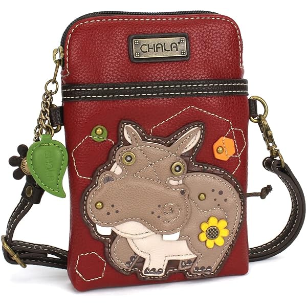 Chala Schnauzer Cellphone Crossbody Bag - Convertible Strap, Faux Leather, Indigo - View #5