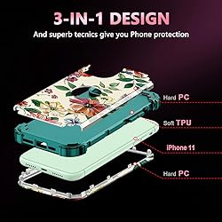 Casetego for iPhone 11 Case,Three Layer Heavy Duty