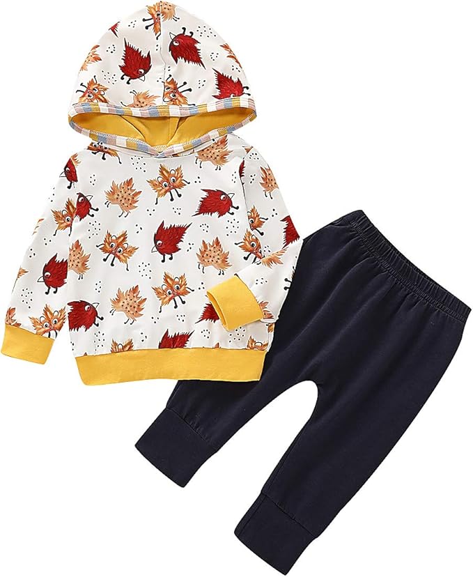 Toddler Infant Baby Boys Girls Hoodies Long Sleeve Hooded Sweatshirt