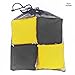 Play Platoon Premium Weather Resistant Duck Cloth Cornhole Bags - Set of 8 Bean Bags for Corn Hole Game - 4 Yellow & 4 Black