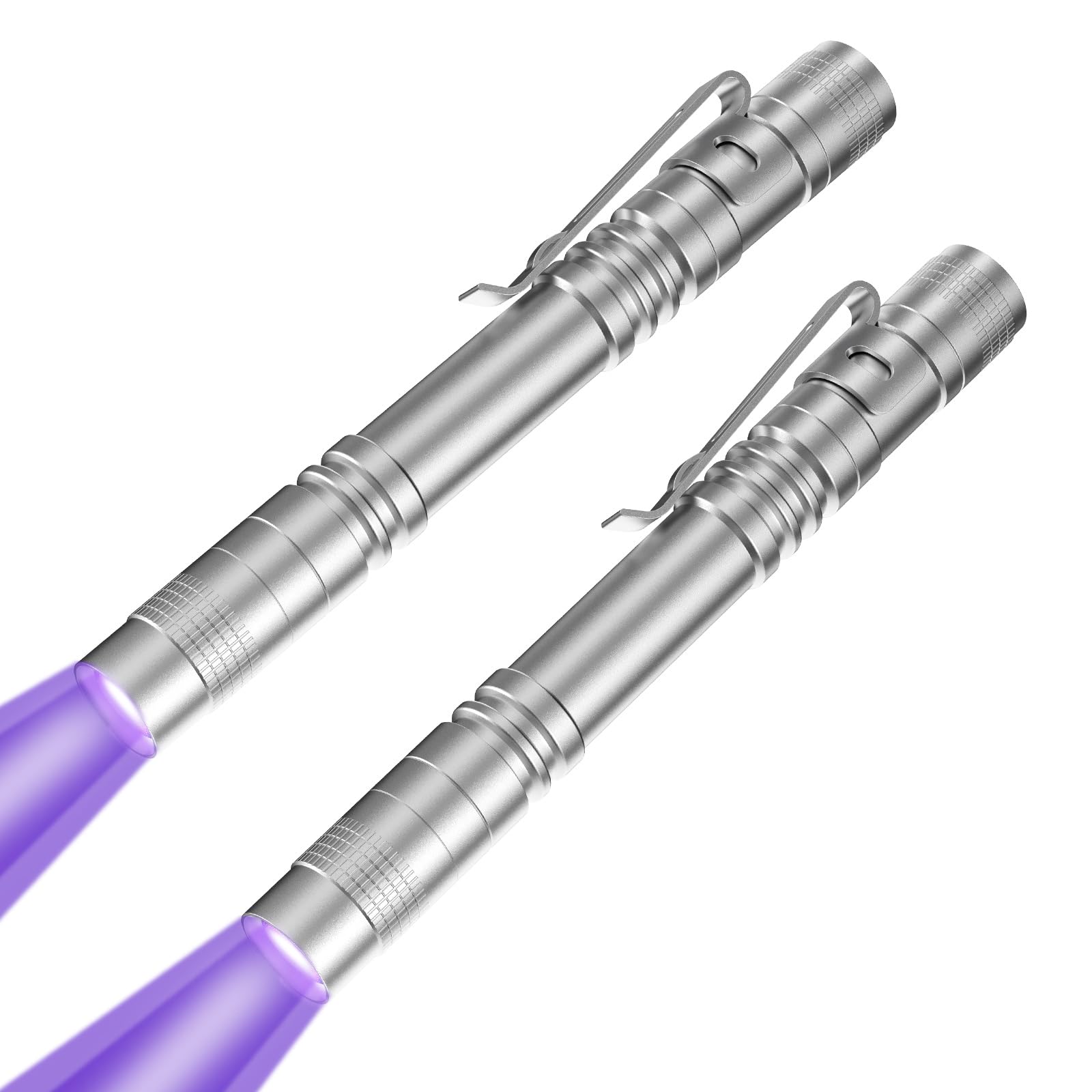 Photo 1 of COSOOS 2 UV Flashlight Black Light, 2 Pack 395nm Mini Pen Light with Clip, Waterproof Ultraviolet Flashlight for Pet Urine Detector, Scorpions Finder, Hotel Inspection, Dry Stain and Bed Bugs
